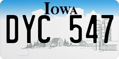 IA license plate DYC547