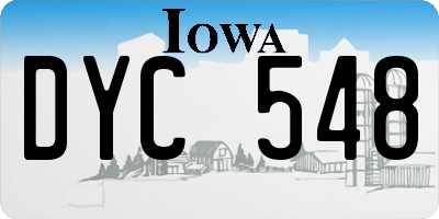 IA license plate DYC548