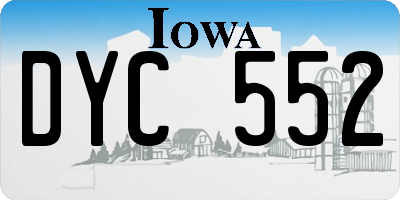 IA license plate DYC552