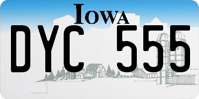 IA license plate DYC555