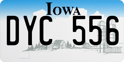 IA license plate DYC556