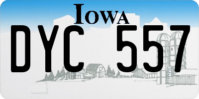 IA license plate DYC557