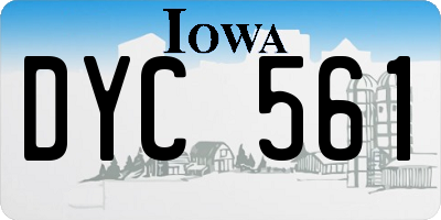 IA license plate DYC561