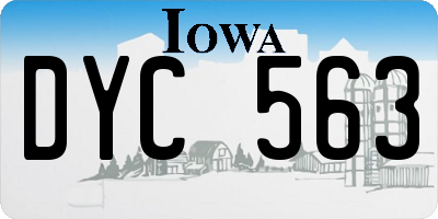 IA license plate DYC563