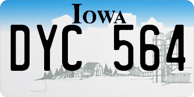 IA license plate DYC564