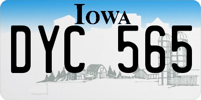 IA license plate DYC565
