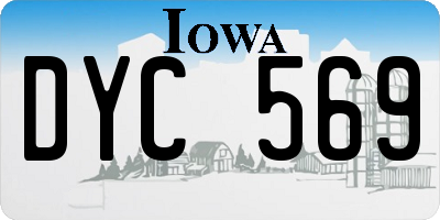 IA license plate DYC569