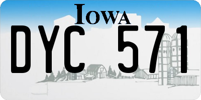 IA license plate DYC571
