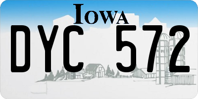 IA license plate DYC572