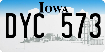 IA license plate DYC573