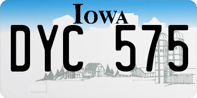 IA license plate DYC575