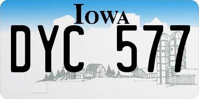 IA license plate DYC577