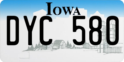 IA license plate DYC580