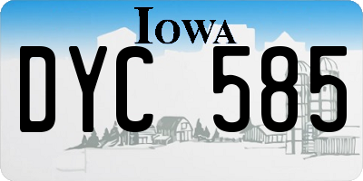 IA license plate DYC585