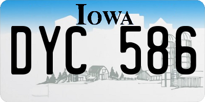 IA license plate DYC586