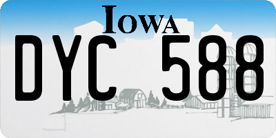 IA license plate DYC588