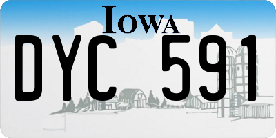 IA license plate DYC591