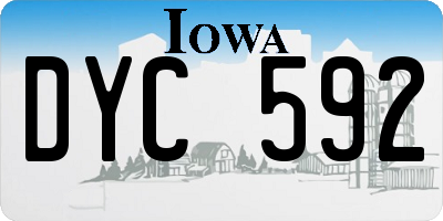 IA license plate DYC592