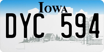 IA license plate DYC594