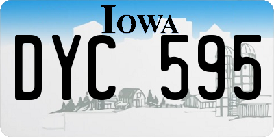 IA license plate DYC595