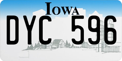 IA license plate DYC596