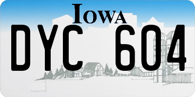 IA license plate DYC604