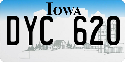 IA license plate DYC620
