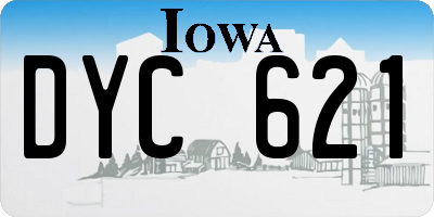 IA license plate DYC621