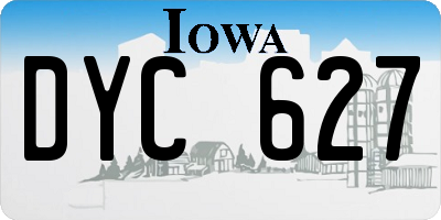 IA license plate DYC627