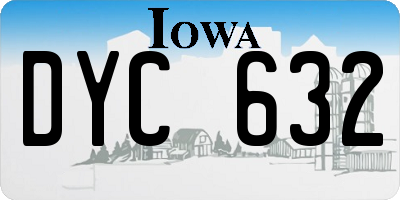 IA license plate DYC632