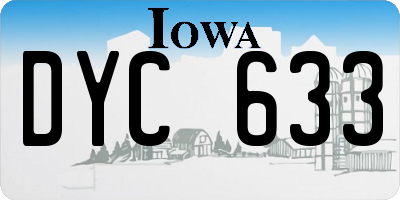 IA license plate DYC633