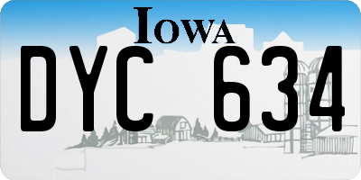 IA license plate DYC634