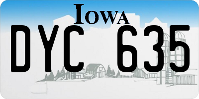IA license plate DYC635