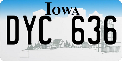 IA license plate DYC636