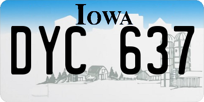 IA license plate DYC637