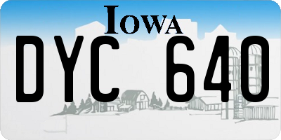 IA license plate DYC640