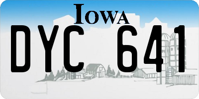 IA license plate DYC641