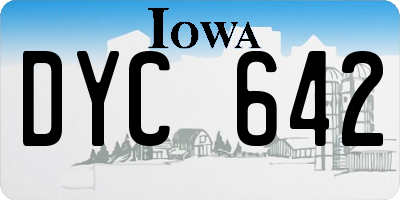 IA license plate DYC642