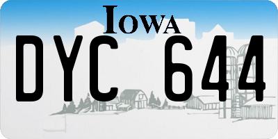 IA license plate DYC644