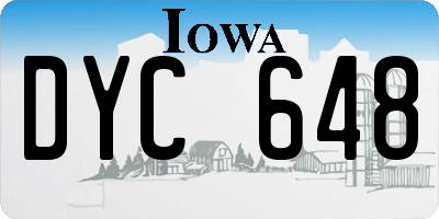IA license plate DYC648