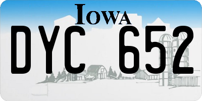 IA license plate DYC652