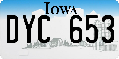 IA license plate DYC653