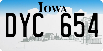 IA license plate DYC654