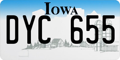 IA license plate DYC655