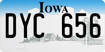 IA license plate DYC656
