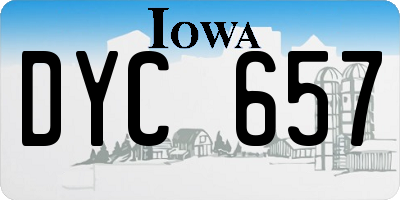 IA license plate DYC657