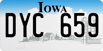 IA license plate DYC659