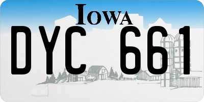 IA license plate DYC661