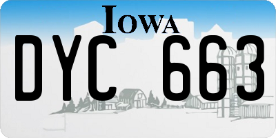 IA license plate DYC663