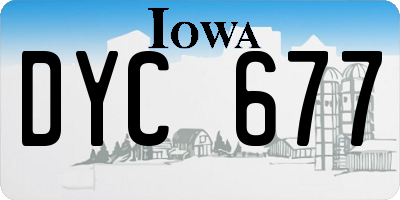 IA license plate DYC677